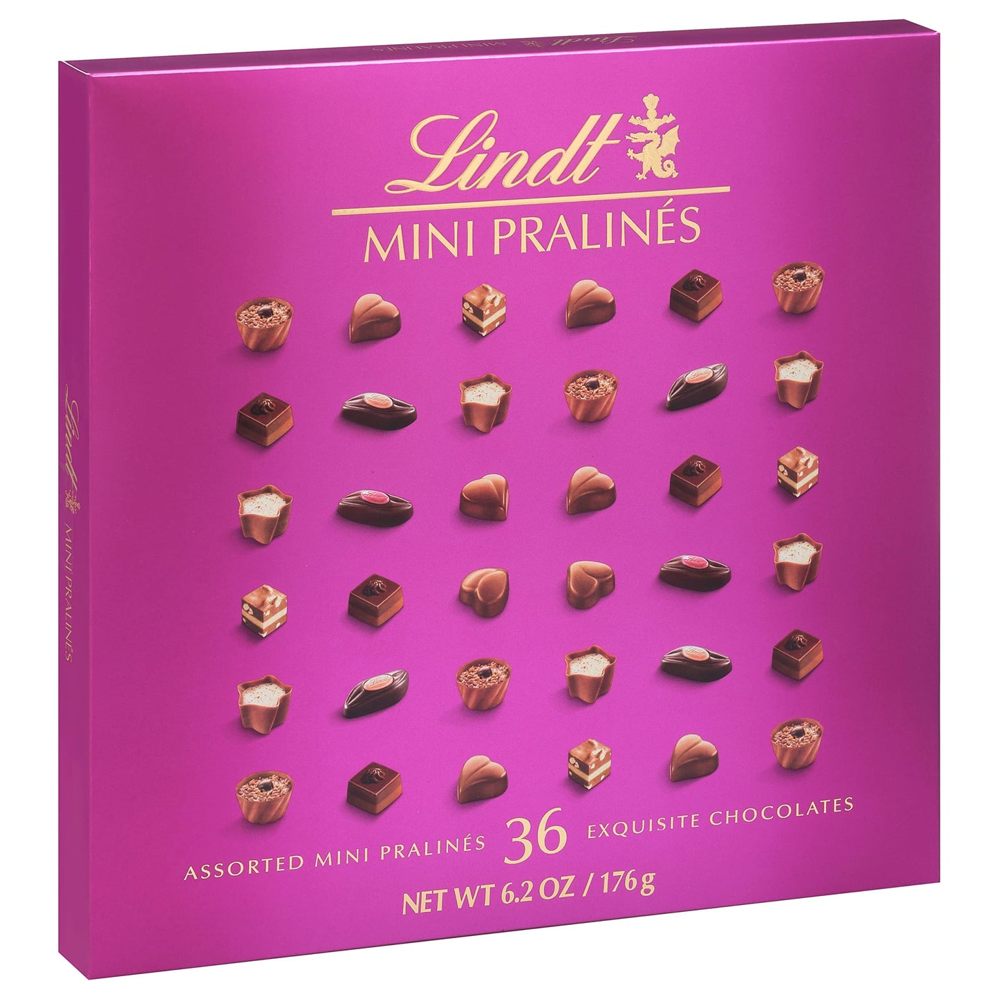 Lindt Mini Pralines, Assorted Chocolate Pralines with Premium Filling, Perfect for Mother’s Day Gifting, 6.2 oz Box