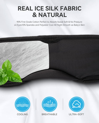 MUSICOZY Sleep Headphones Breathable Bluetooth 5.4 Headband 3D Sleeping Headphones, Wireless Eye Mask Earbuds Earphones for Side Sleeper Office Air Travel Cool Tech Gadgets Unique Gifts
