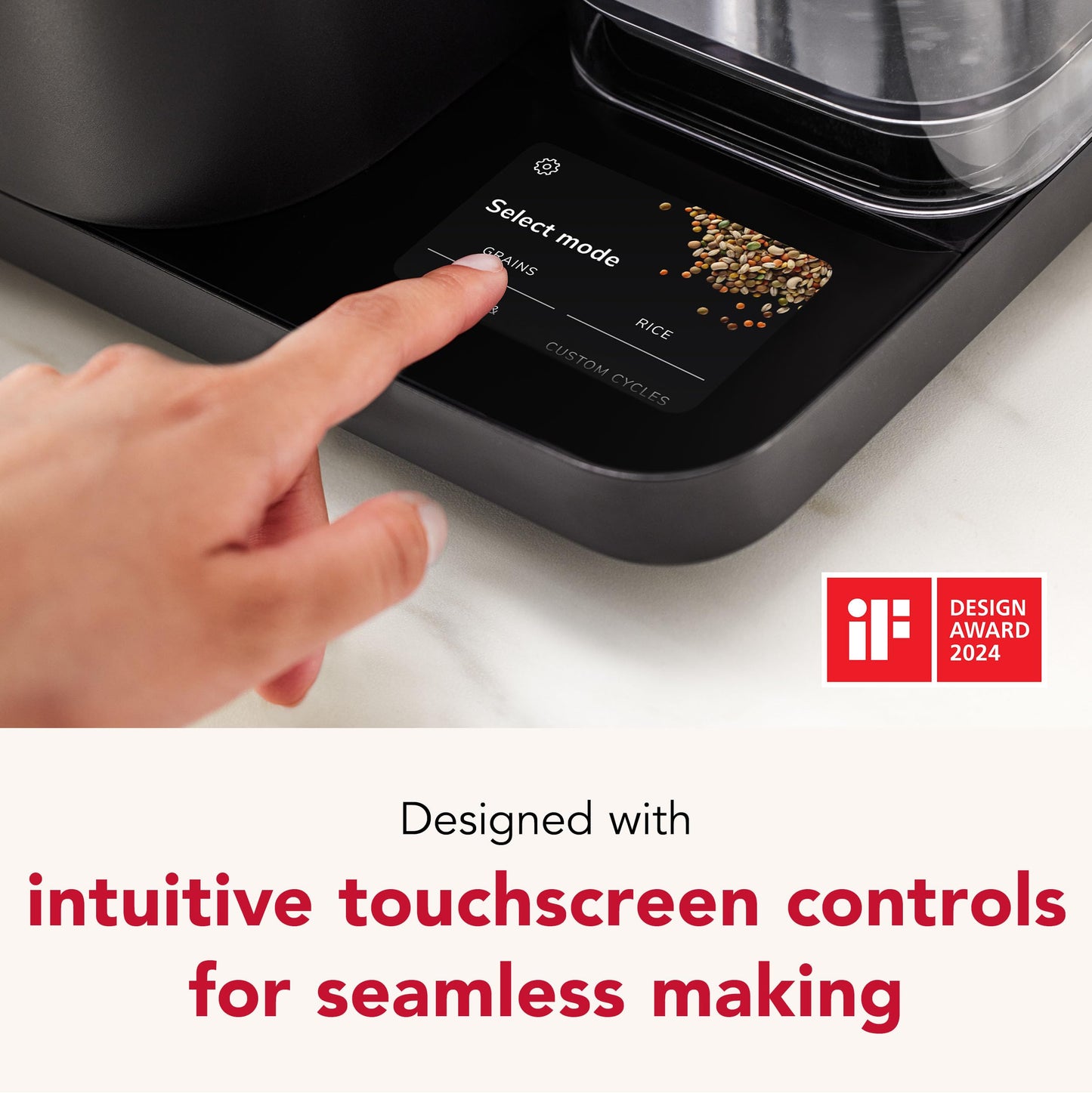 KitchenAid Grain and Rice Cooker 8 Cup with Automatically Sensing Integrated Scale + Water Tank, KGC3155, Black Matte