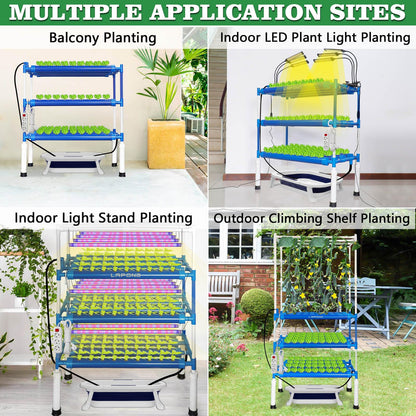 LAPOND Hydroponics Growing System Kit for Vegetables,Flowers Fruits and Herbs, with 108 Plant Sites, Suitable for Indoor and Outdoor, Block Light Design