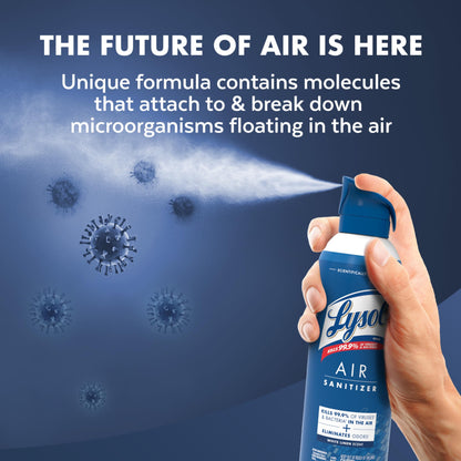 Lysol Air Sanitizer Spray with Odor Eliminator for Home & Office, Sanitizing Spray, Air Freshener Alternative, White Linen Scent, 10 oz (Pack of 3)