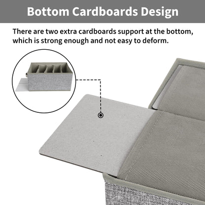 GRANNY SAYS Pants Jeans Organizer for Closet, Wardrobe Clothes Organizer, Clothes Drawer Organizers, Clothing Storage for Tshirts, Pants, Sweaters, Gray, 4-Pack