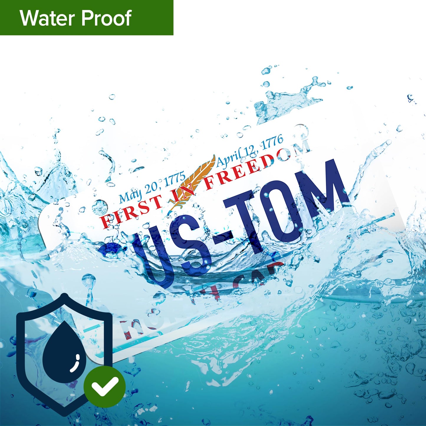 Mini License Plates, Personalized License Plates, Custom for Car, Bikes, ATV, Kids Car, Golf Cart, Jeep, 2x4 Inch, Rust-Free Fade Resistant Aluminum, USA Made by My Sign Center (North Carolina)