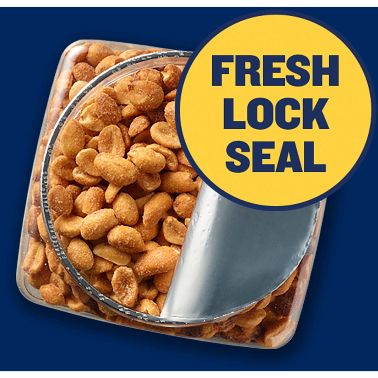 PLANTERS Salted Peanuts Cocktail, Party Snack, Plant-Based Protein, After School Snack, Roasted in Peanut Oil, Salted Nuts, Snacks for Adults, Bulk Nuts, Kosher, 2.19lb Jar