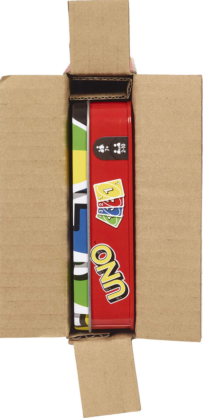 Mattel Games UNO Card Game in a Collectible Storage Tin for Kids, Adults, Families, Parties & Travel, 2 to 10 Players (Amazon Exclusive) (Amazon Exclusive)
