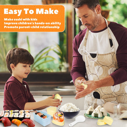 Ajerg Spam Musubi Mold, Sushi Onigiri Mold Set,Kitchen Sesame Paste Maker, Non-stick Masubi Molds Kit,Butter Cheese Spam Slicer (Spam Musubi Mold)