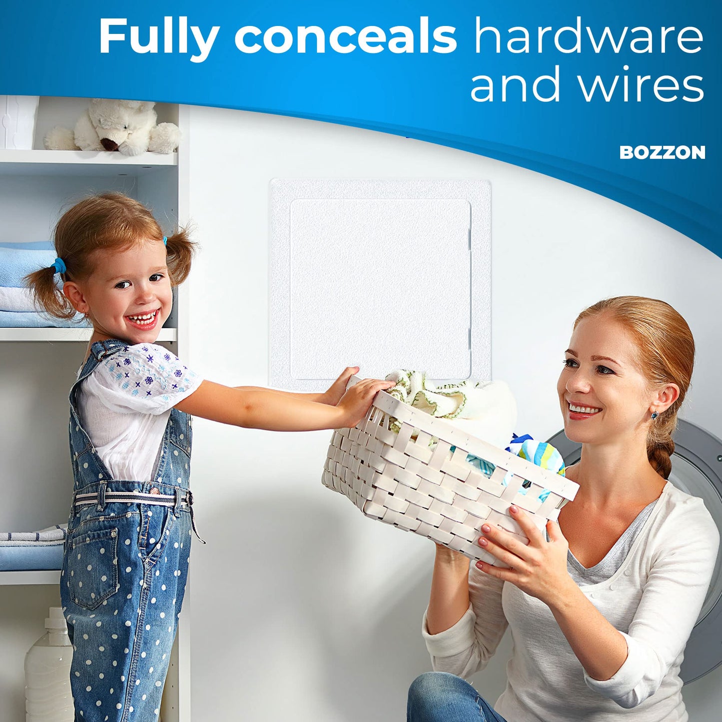 Access Panel for Drywall - 10x10 inch - Wall Hole Cover - Access Door - Plumbing Access Panel for Drywall - Heavy Durable Plastic White