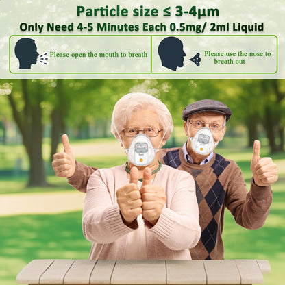 Nebulizer - Portable Nebulizer for Adults & Kids, Rechargeable Nebulizer with Handsfree Design for Lying Down Nebulization, Asthma Nebulizer for Respiratory Timely Help