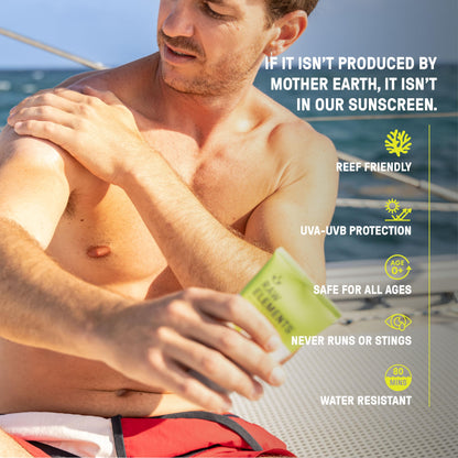 Raw Elements Face and Body Mineral Sunscreen SPF 30 Tube, Organic Sunblock Daily Protection, Non Toxic Reef Safe, Water Resistant, Cruelty Free, 3 oz (Pack of 1)