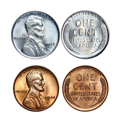 Lincoln Wheat Penny Collectors Coin Set 1934–1958 (25 Coins) with 1943 WWII Steel Strike Penny Pack – The Last 25 Years Collection by American Coin Treasures