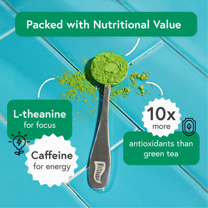 Matchabar Matcha Powder (30g) - Ceremonial Grade Authentic Japanese Matcha Green Tea - Matcha Green Tea Harvested in Japan - Matcha Tea Powder Latte - Zero Sugar, Vegan & 0 Calories