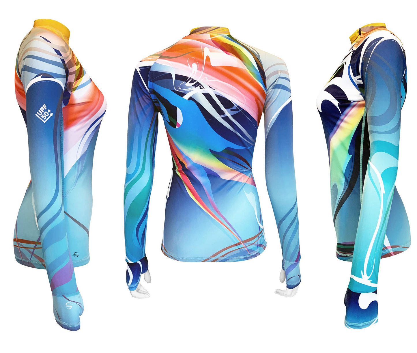 Platinum Sun Long Sleeve Rash Guard for Women (Azzura, L)