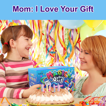 Kiditos Magic Water Elf Toy Kit, Aqua Fairy Water Gel Kit-20 Magic Gels&10 Molds–Make Your Own Water Pets & Squishy Toys–Fun Summer DIY Craft Kit, Birthday Gifts & Party Favors for Kids Ages 3+