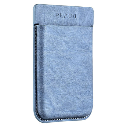Magnetic Carrying Leather Case for PLAUD Note AI Voice Recorder – Thin Phone Wallet Attachment, Compatible with All Phone Sizes Blue (Original Equipment Included, No Additional Purchases Needed)