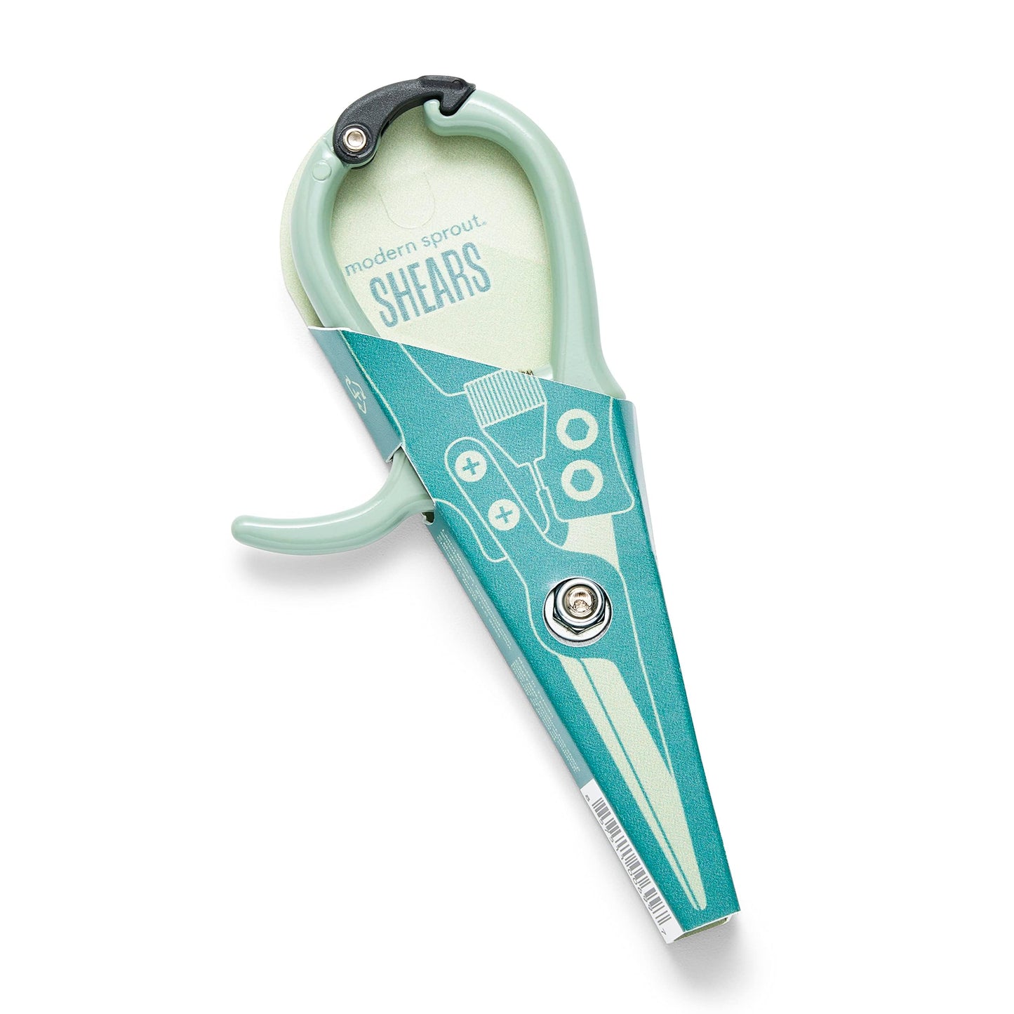 Modern Sprout Pruning Shears - Herb Snipping Scissors- Lightweight Gardening Tools W/Easy Lock - Flower Cutter Garden Shears - Carbon Steel Blade + Reusable Holster (Green, 1-Pack)