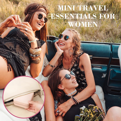 17Dec Small Travel Jewelry Case Organizer,Mini Travel Essentials for Women,Bridesmaid Gifts Birthday Gifts for Women,Small Jewelry Box for Girls 8-12