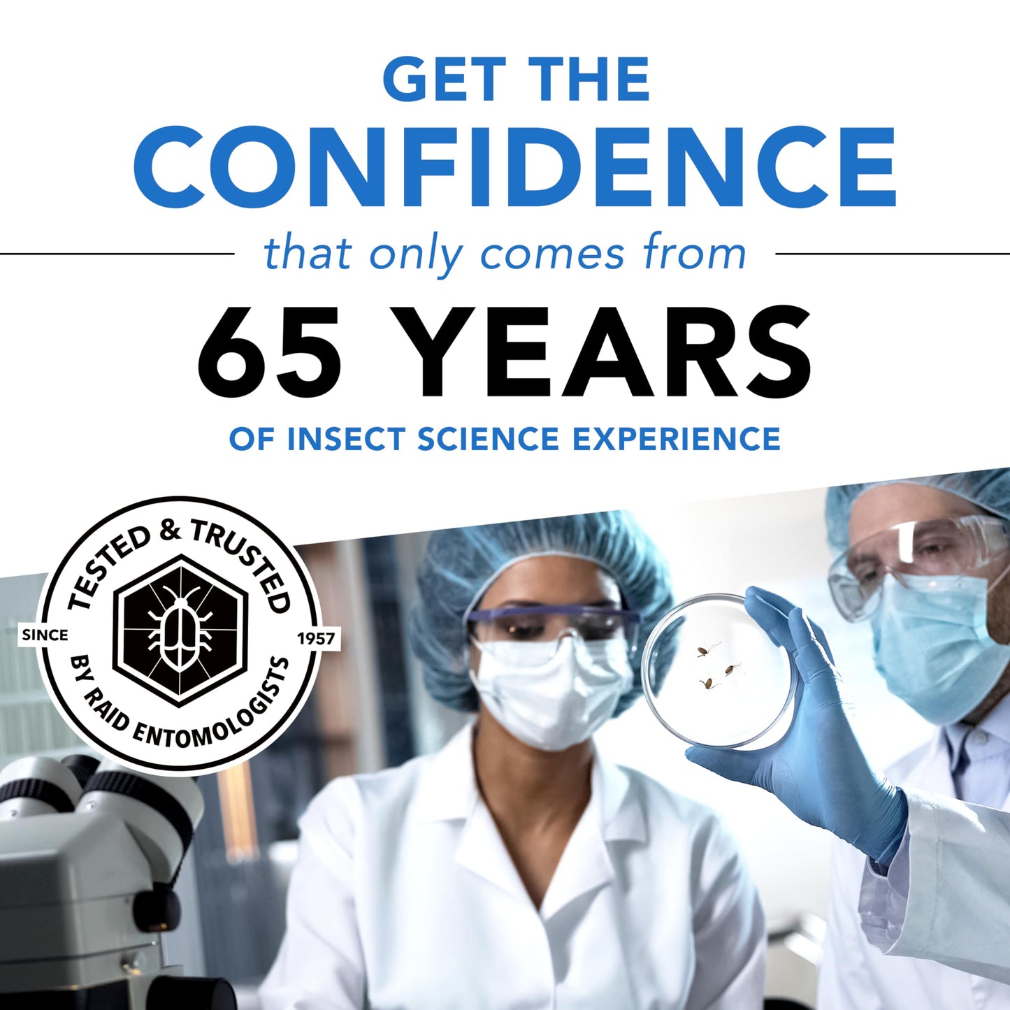 Raid Essentials Flying Insect Light Trap Starter Kit, 2 Plug-In Devices + 2 Cartridges, Featuring Light Powered Attraction