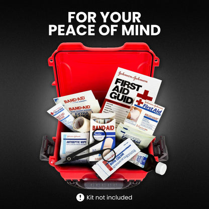 NANUK 903 Waterproof First Aid Box Empty – Durable, Medical First Aid Organizer Case, IP67-Rated, Dustproof, Impact-Resistant, and Floats (7.4" x 4.9" x 3.1") – Red