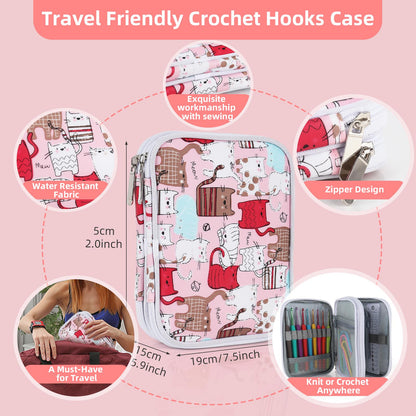 Katech Beginner Yarn for Crocheting and Knitting-Crochet Kit for Beginners Adults Kids Professionals-Crocheting Animals Kits-Includes 382 Yards Cotton Yarn Balls, Hooks, Accessories, Tutorials