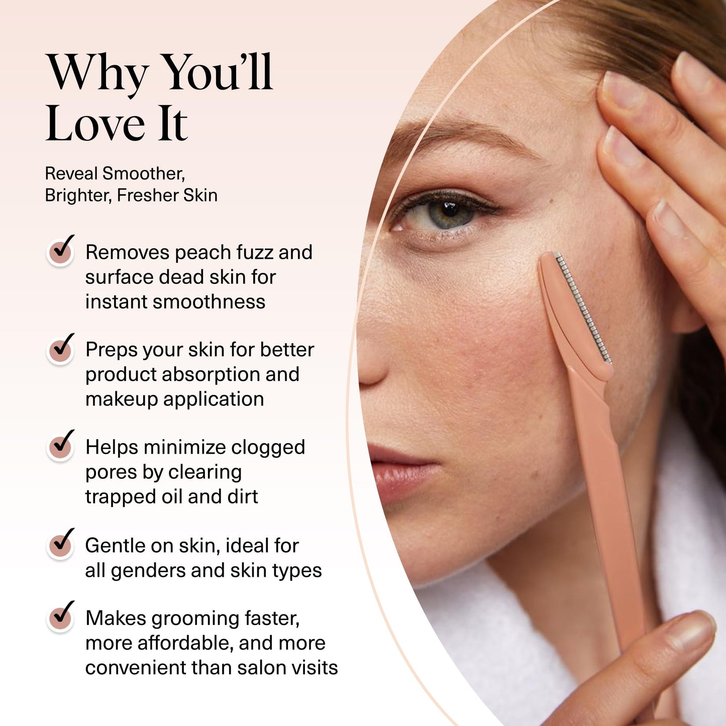 Kitsch Dermaplane Razor for Women Face - Face Razors for Women and Men - Eyebrow Trimmer, Shaver, Recycled Plastic Dermaplaning and Skin Care Tool - Terracotta, 12 pcs