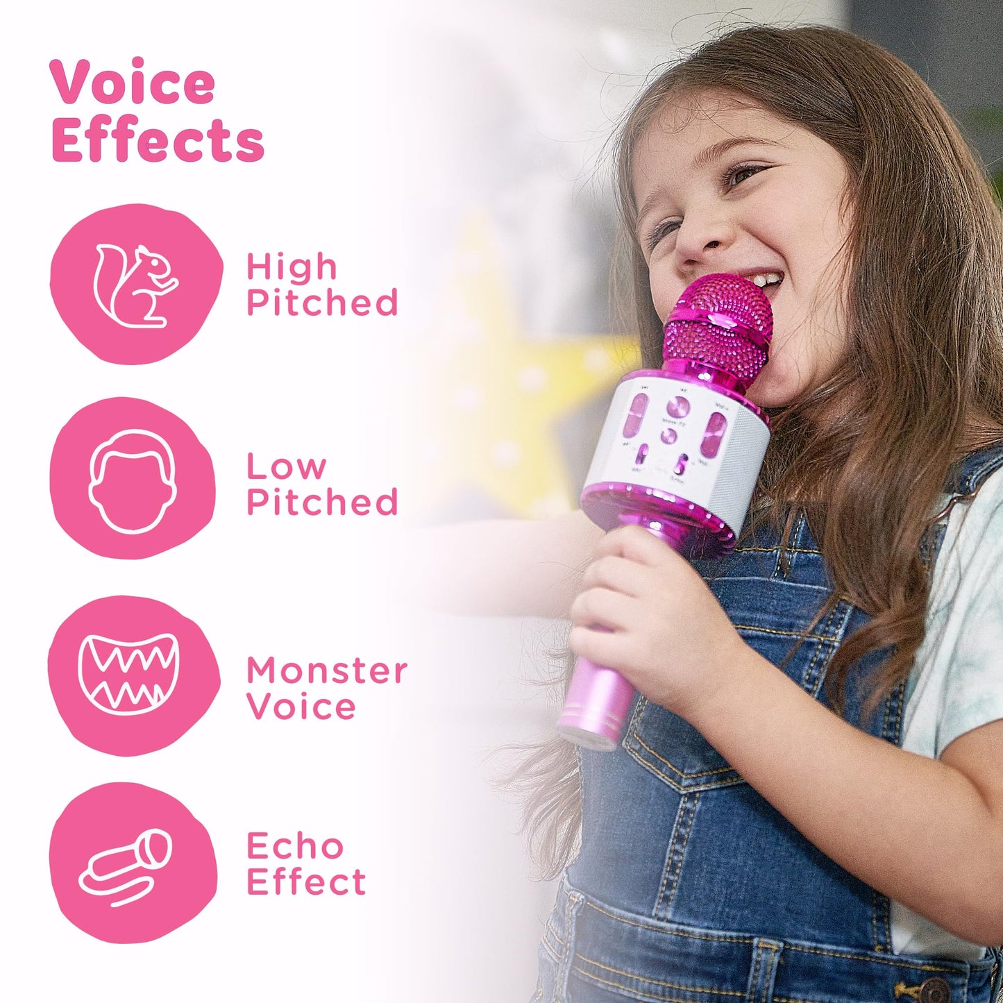 Move2Play, Kids Karaoke Microphone | Includes Pre-Loaded Songs & Bluetooth | Kids Birthday Party Gift | Toy for All Ages 2, 3, 4, 5, 6+ Year Old Girls, Boys & Toddlers