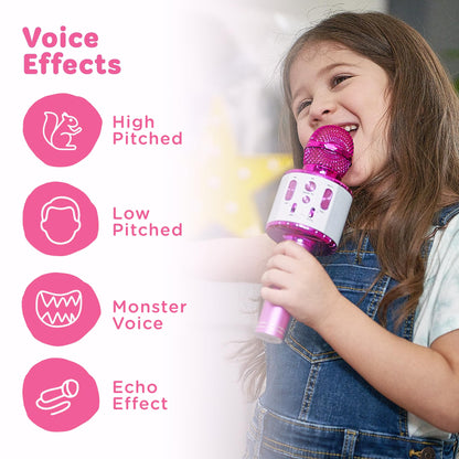 Move2Play, Kids Karaoke Microphone | Includes Pre-Loaded Songs & Bluetooth | Kids Birthday Party Gift | Toy for All Ages 2, 3, 4, 5, 6+ Year Old Girls, Boys & Toddlers