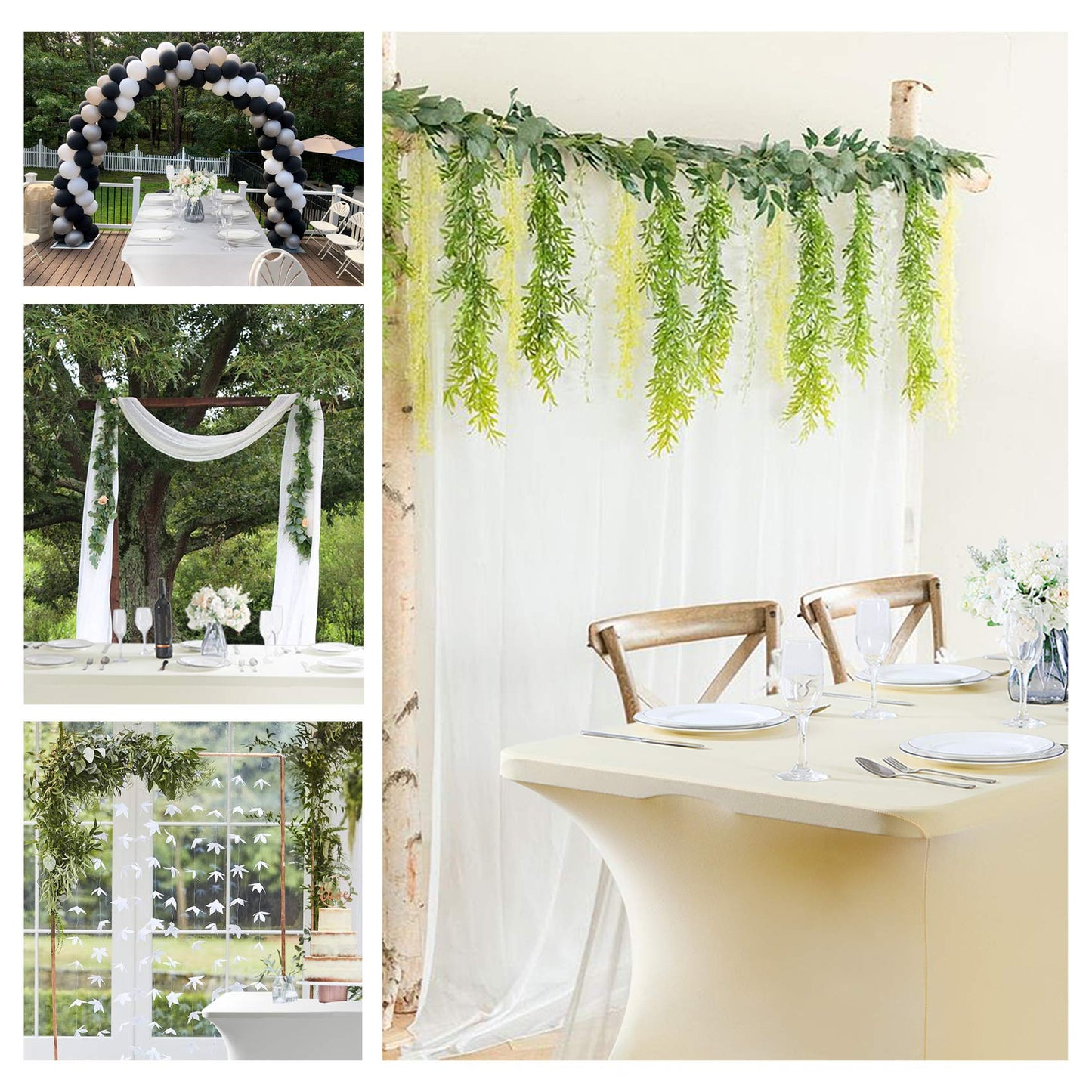 Hezuzo Spandex Table Cover for 4FT or 6ft or 8ft Table Universal Fitted Stretch Tablecloth for Party, Banquet, Wedding and Events-Black