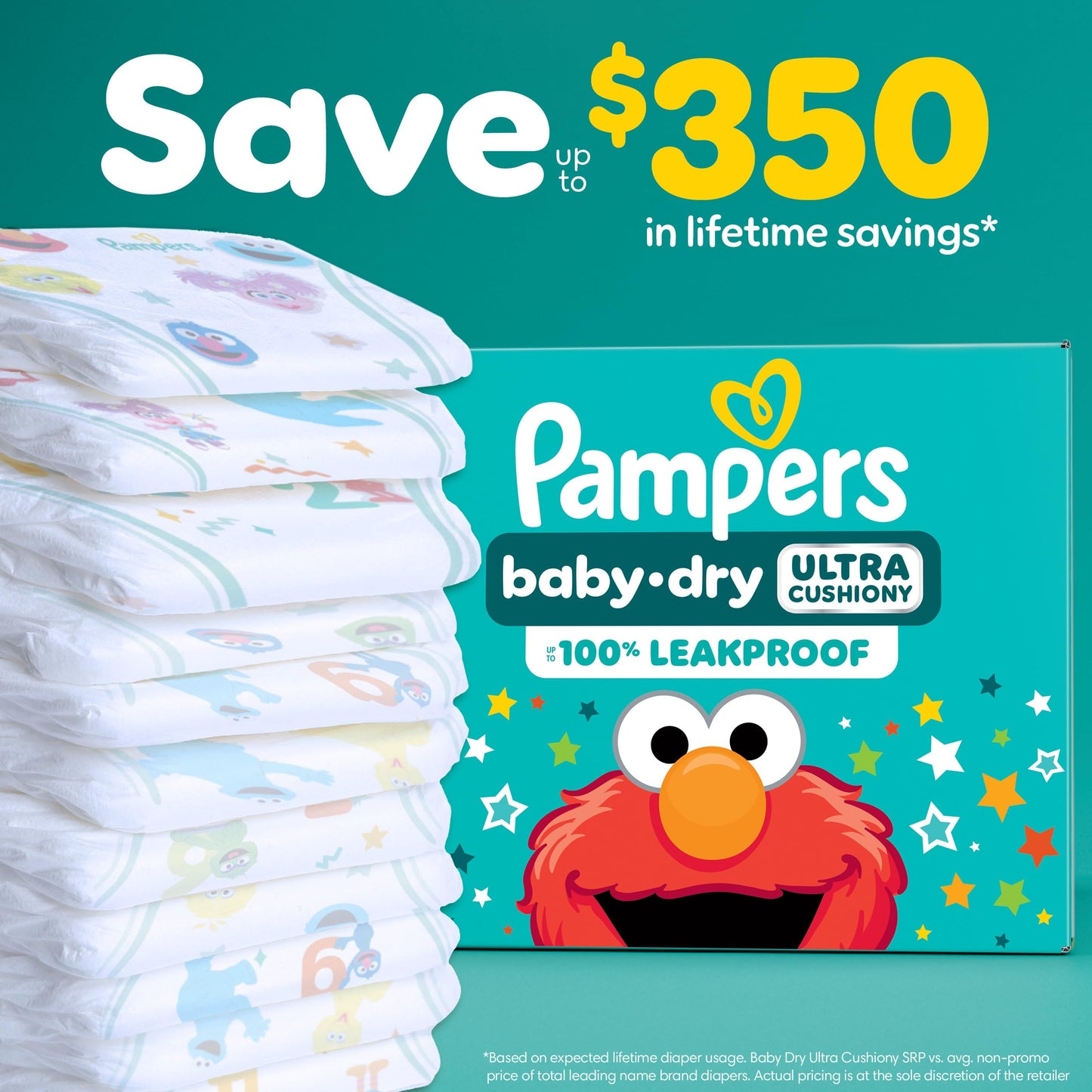 Pampers Diapers - Baby Dry - Size 1, 120 Count, Absorbent Disposable Infant Diaper (Packaging May Vary)