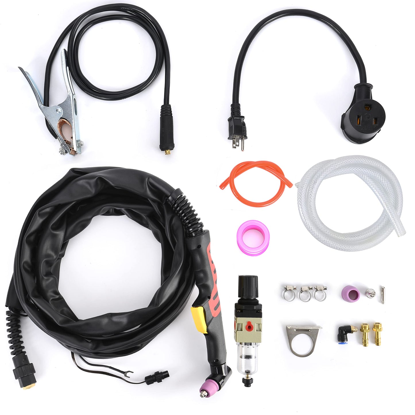 Plasma Cutter, 110/220V 1/2 Inch Clean Cut 3/4 Inch Max Cut with LED Display, Pilot Arc, Air Sensor, Post Flow