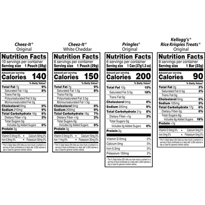 Kellogg's Cheez-It, Pringles & Rice Krispies Treats Snacks Mega Variety Pack, 30.1oz Box (30 Count)
