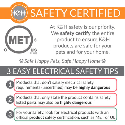 K&H Pet Products Pet Bed Warmer, Turn Any Pet Bed Into a Heated Cat or Dog Bed, Waterproof Indoor Heated Warming Pad Insert, Automatic Temperature, Safety Listed - Small 9 X 8.5in Tan