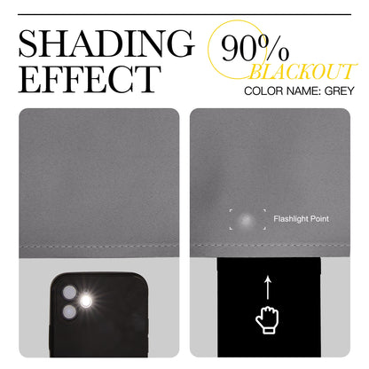 NICETOWN Gray Blackout Curtains for Bedroom 84 inches Long - Thermal Drapes Grommet Room Darkening Light Blocking Curtains Window Treatments for Living Room (2 Panels, W52 x L84, Grey)