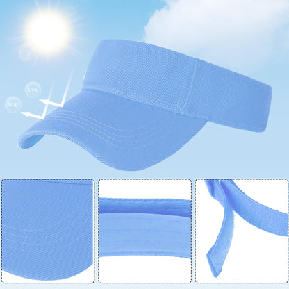 Marrywindix 1 Piece of Blue Sport Wear Athletic Visor Sun Sports Visor Hat Visor Adjustable Cap for Women and Men (One Size)