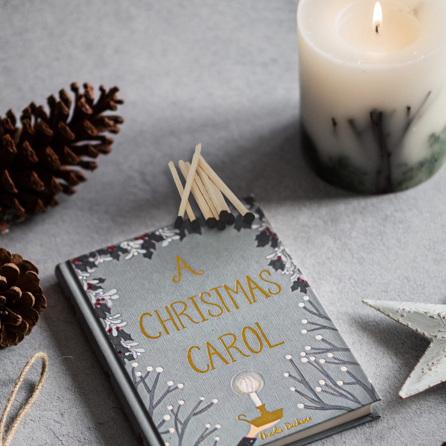 2" Artisan Black Tip Matches | 100 Bold Black Tip Safety Matchsticks with Strikers by Thankful Greetings | Great for Home Décor, Candle Lovers, & Crafts | Decorative Candle Accessories