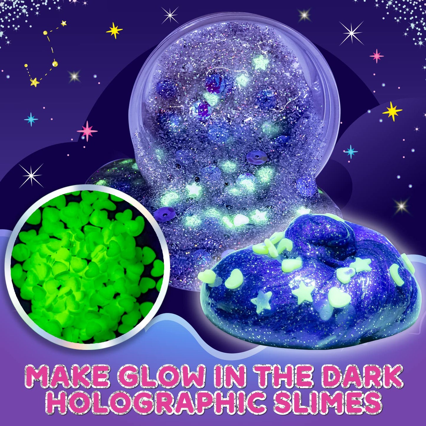 Original Stationery Cosmic Shimmer Unicorn Slime Kit – Creative Crafting Set for Making Enchanting Toys with Galaxy Glitter and Rainbow Hues