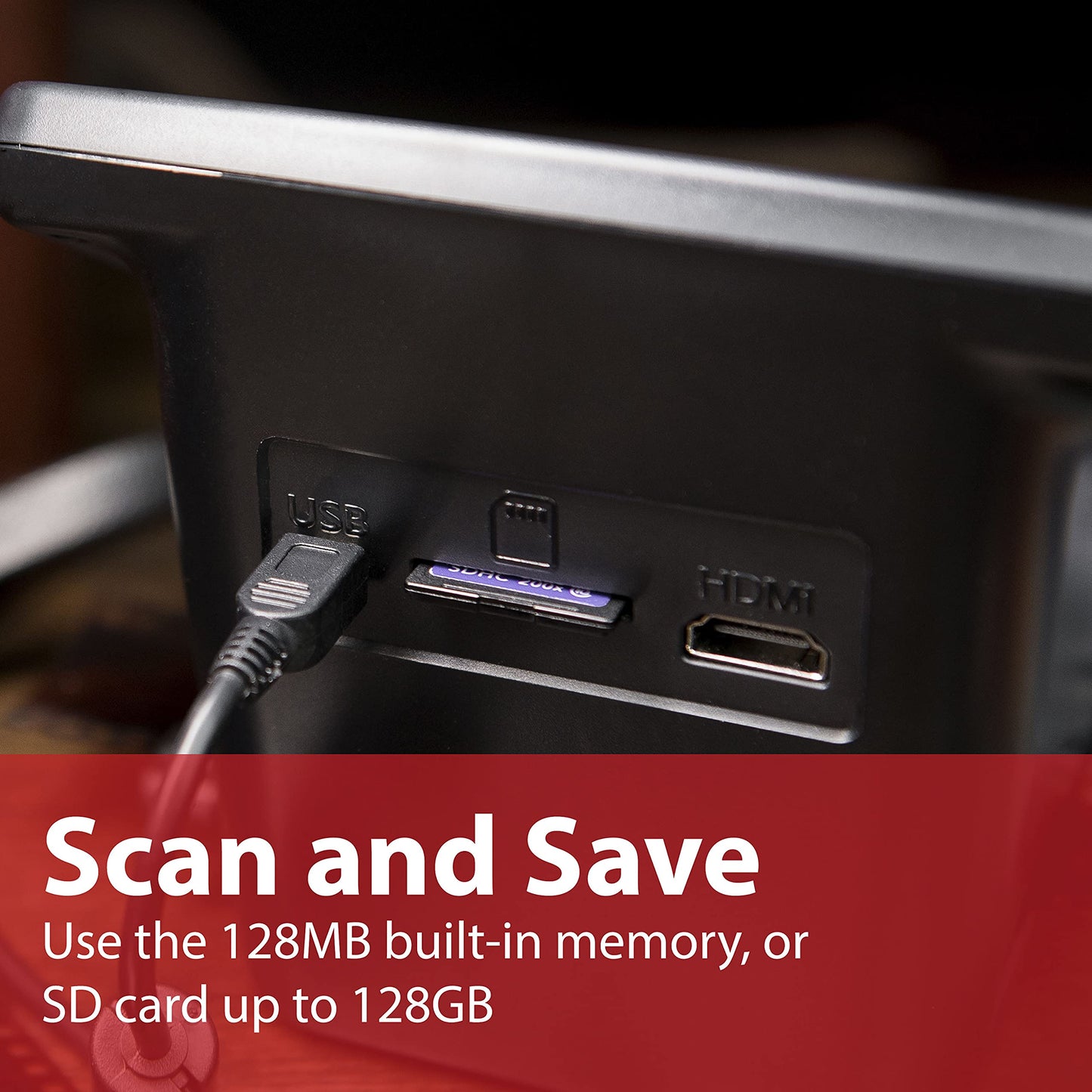 Magnasonic All-in-One 24MP Film Scanner with Large 5" Display & HDMI, Converts 35mm/126/110/Super 8 Film & 135/126/110 Slides into Digital Photos, Built-in Memory (FS71)