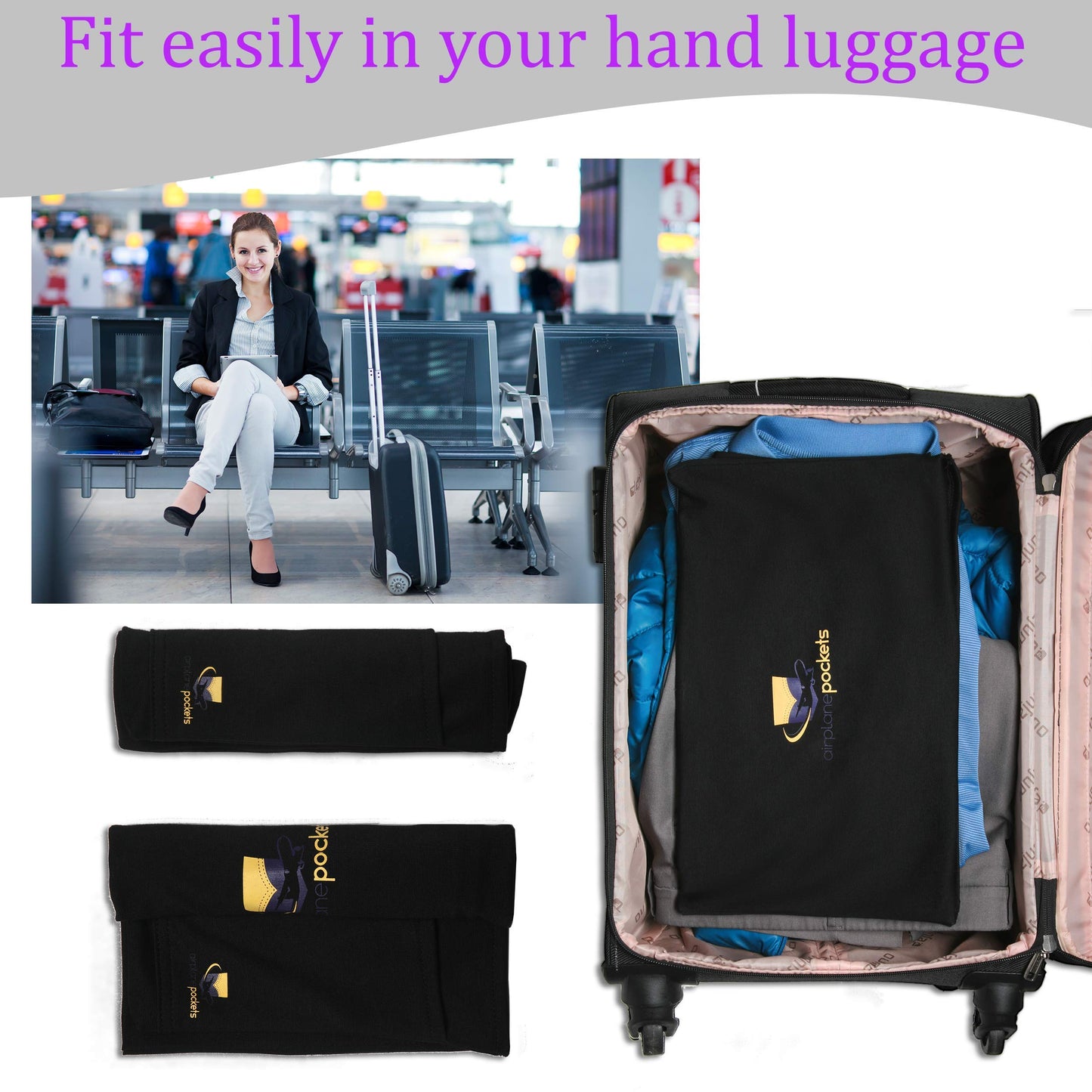 Airplane Pockets - Airplane Accessories - Plane Travel Essentials - Travel Organizer - Seat Storage Organizer - Air Travel Essentials - Seat Back Organizer - International Travel Must Haves