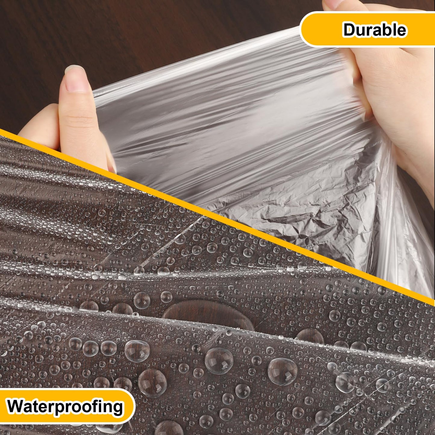 8 Pack Plastic Drop Cloth, 9x12 Ft Plastic Sheeting for Painting, Dust-Proof Tear-Resistant Painters Plastics Tarp Cloth for Furniture Floor Sofa Protector Cover Durable & Thick