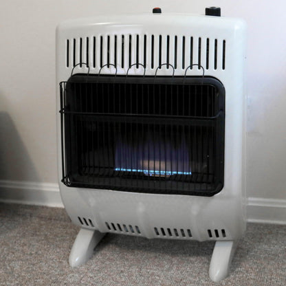 Mr. Heater MHVFBF20LPT 20,000 BTU Blue Flame Vent Free Propane Heater For Cold Rooms, Additions, Sun Rooms Cabins & Garage - White