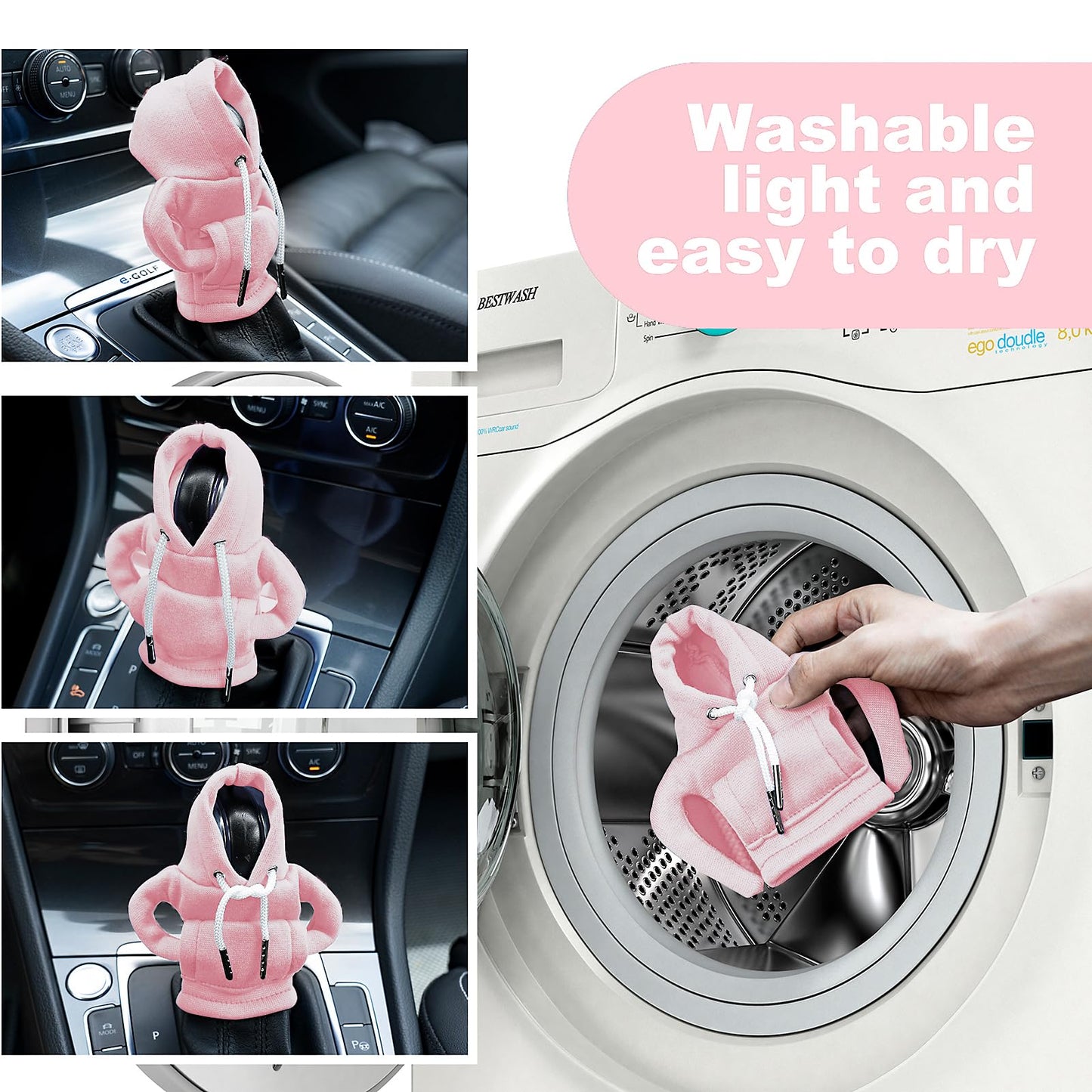 Gear Shift Hoodie, Universal Car Shift Knob Cover, Mini Hoodie for Car Shifter, Automotive Interior Cute Gadgets, Car Accessories and Decorations