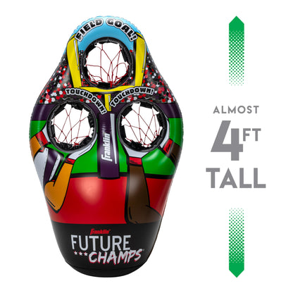 Franklin Sports Kids Football Target Toss Game with 3 Target Holes - 2 7.25" Footballs Included with Pump - 45" Tall