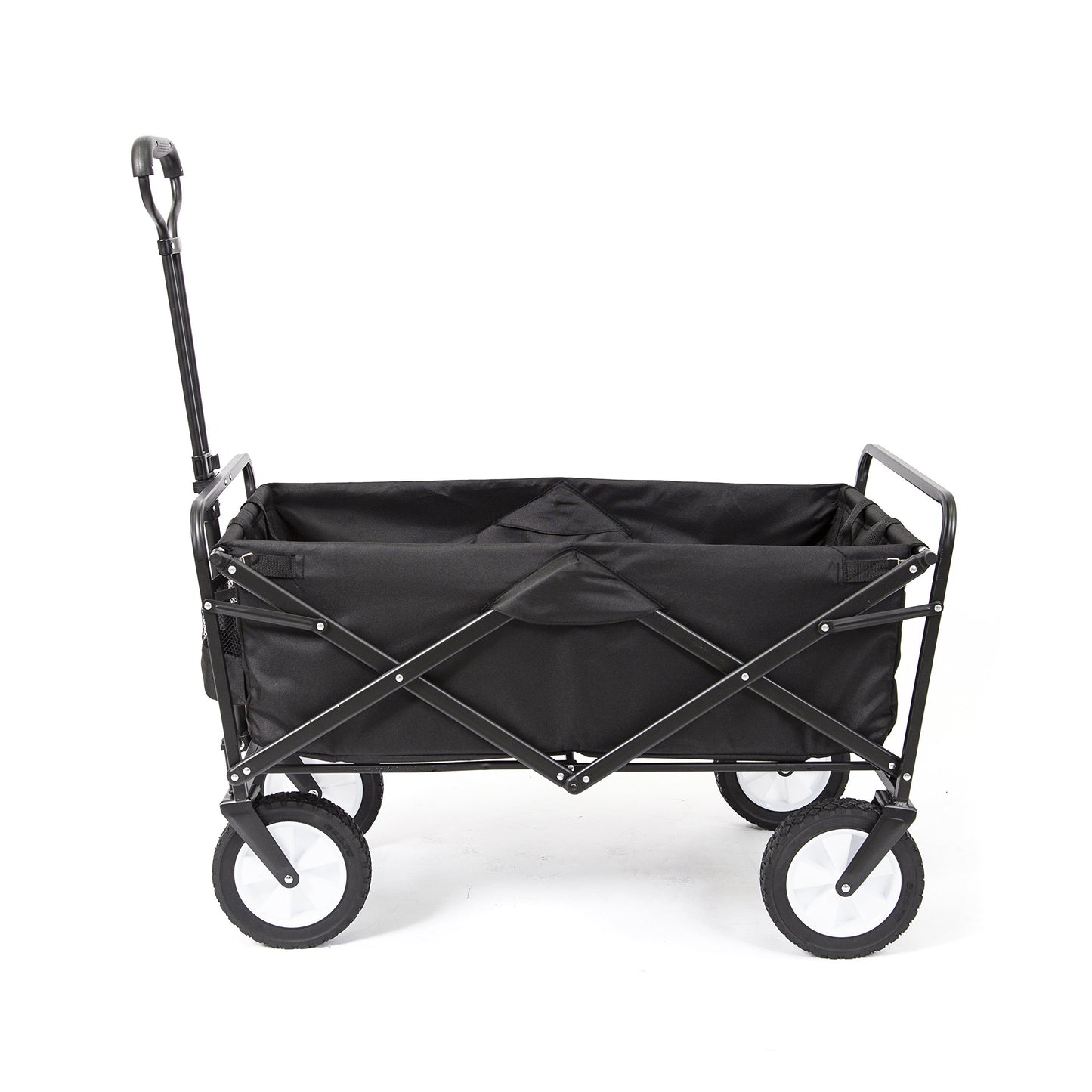 Mac Sports Collapsible Folding Outdoor Utility Wagon, Black