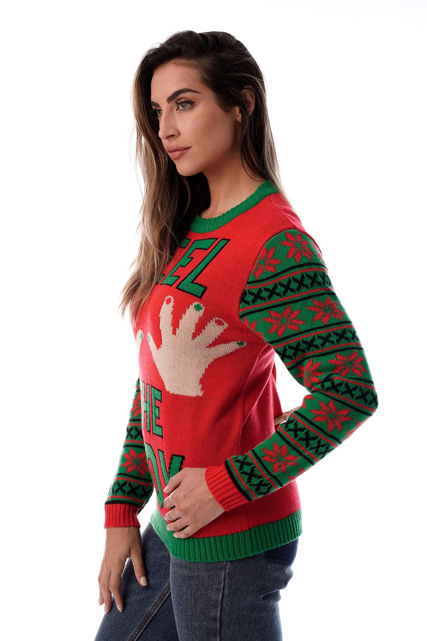 #followme Womens Ugly Christmas Sweater - Sweaters for Women 6773-223-M