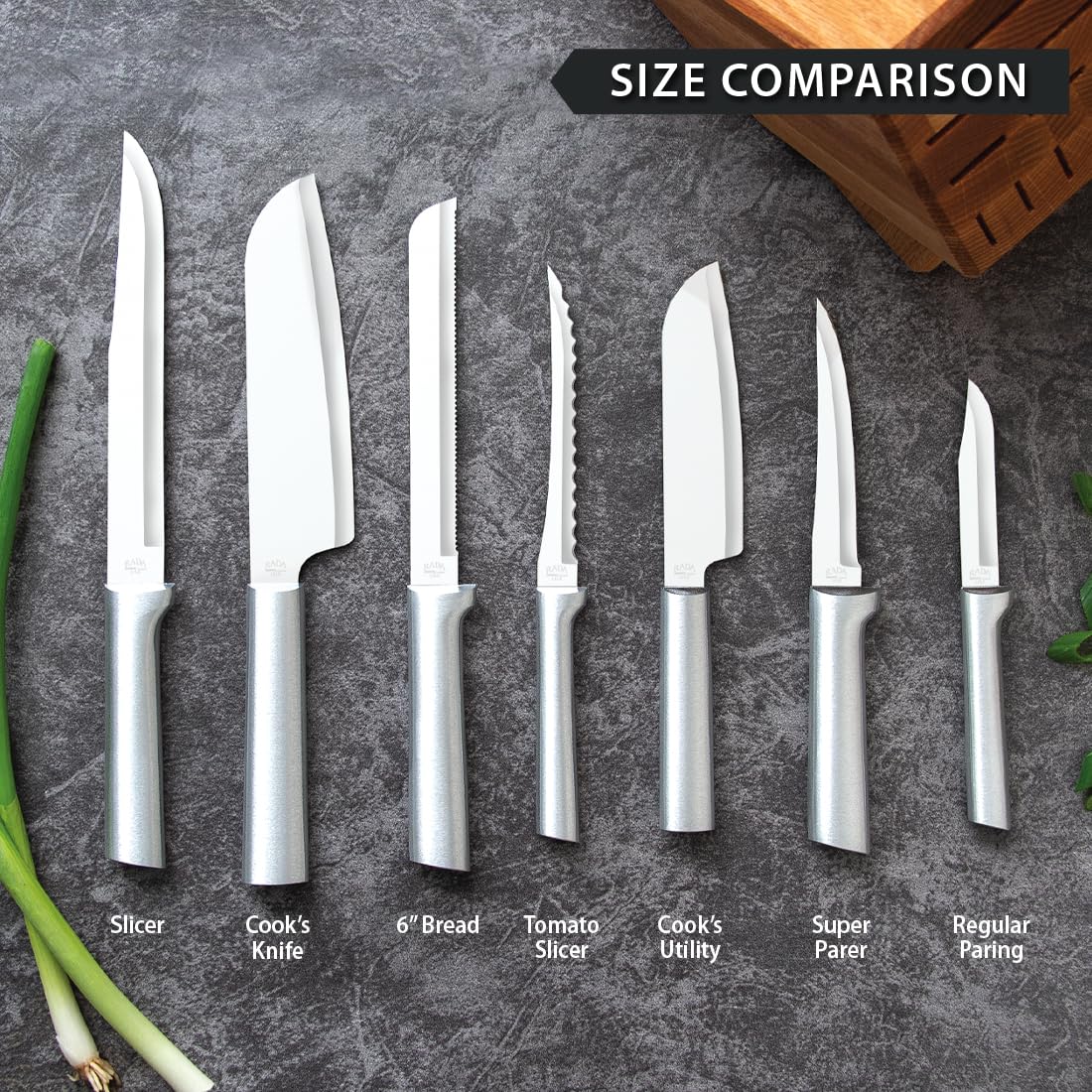 RADA Cutlery Cook’s Knife, Silver Handle