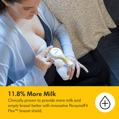 Medela Harmony Manual Breast Pump, Compact Swiss Design with PersonalFit Flex Shields and Medela's 2-Phase Expression Technology