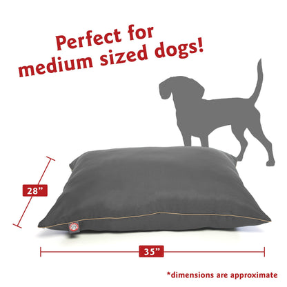 Majestic Pet Rectangle Medium Dog Bed Washable – Non Slip Comfy Pet Bed – Dog Crate Bed Super Value Pillow Dog Bed – Dog Kennel Bed for Sleeping - Dog Bed Medium Breed 35 x 28 Inch – Solid Gray