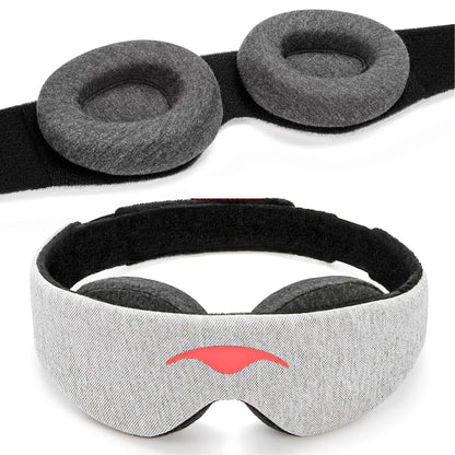 Manta Sleep Mask - 100% Light Blocking, Adjustable Sleeping Mask with Detachable Eye Cups, Ultra Comfortable for Women & Men, Zero Pressure on Lashes, Perfect for Travel/Shift Work