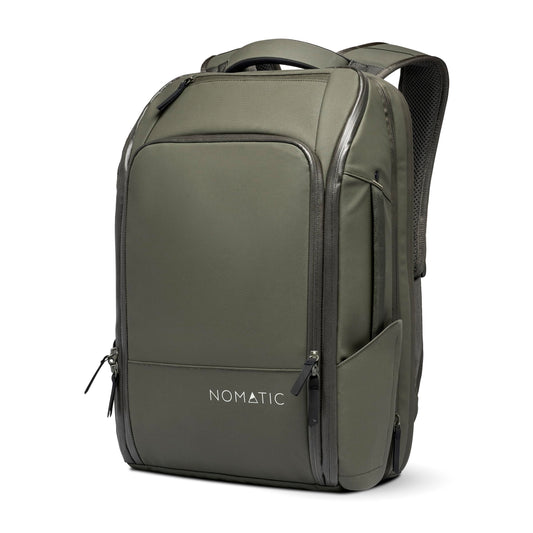 NOMATIC 14L Travel Pack - Water Resistant Laptop Bag - TSA-Ready Expandable Backpack (Olive)