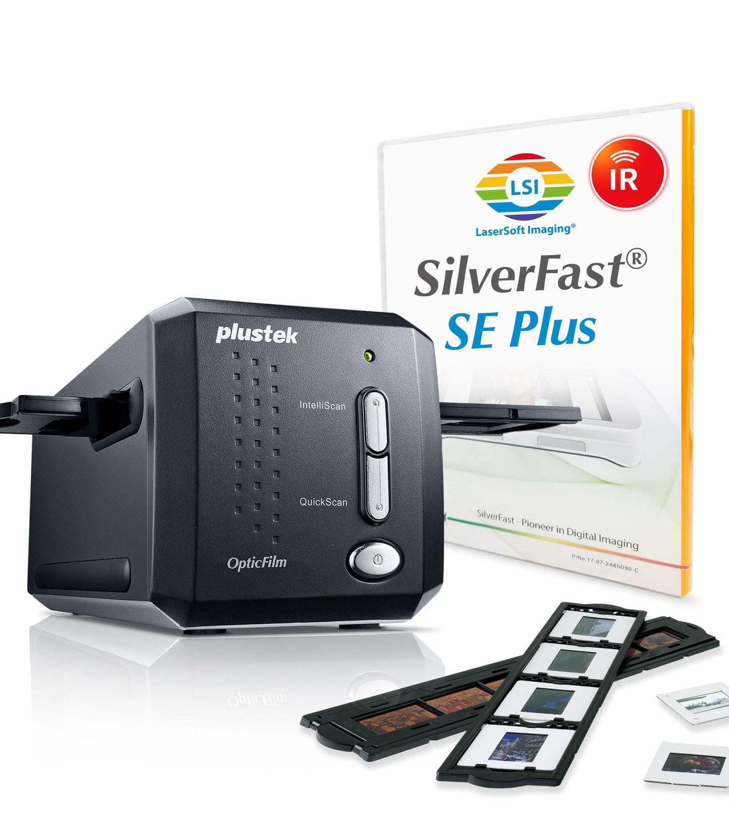 Plustek OpticFilm 8200i SE , 35mm Film & Slide Scanner. 7200 dpi / 48-bit Output. Integrated Infrared Dust/Scratch Removal. Bundle Silverfast SE Plus 9 , Support Mac and PC.