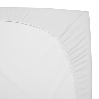 American Baby Company 2 Pack 100% Natural Cotton Fitted Pack and Play Sheets 39" x 27" - Soft & Breathable Pack N Play Sheets for Playard & Mini Crib Mattress, White, for Boys & Girls